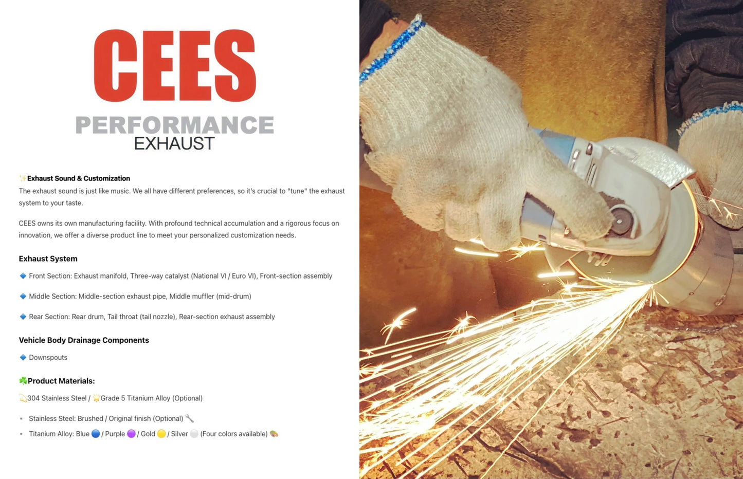 High Performance CEES Valved Catback Exhaust System for Honda CIVIC Type R/Type - R 2.0T (2017 - 2023)