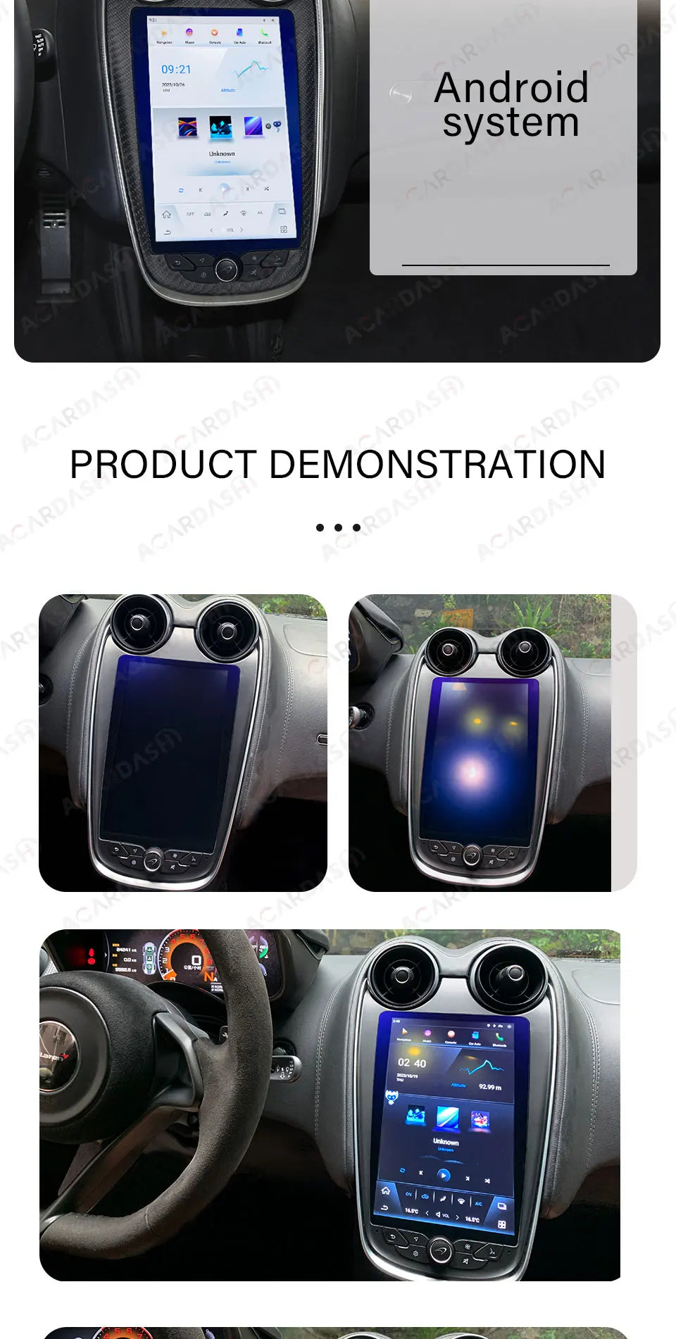 Newest Android Screen for Mclaren GT/570/540C/600LT Android 11 Car Multimedia Player GPS Radio Stereo Head Unit Radio