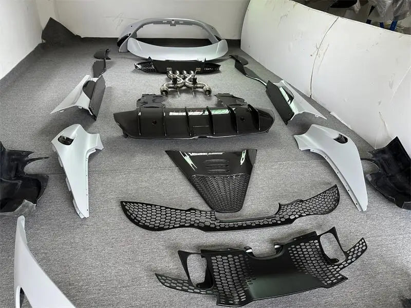 New McLaren 720S Bodykit Carbon Fiber 765LT Includes Front Bumper Side Skirt Rear Bumper Rear Wing Fender Exhaust All New