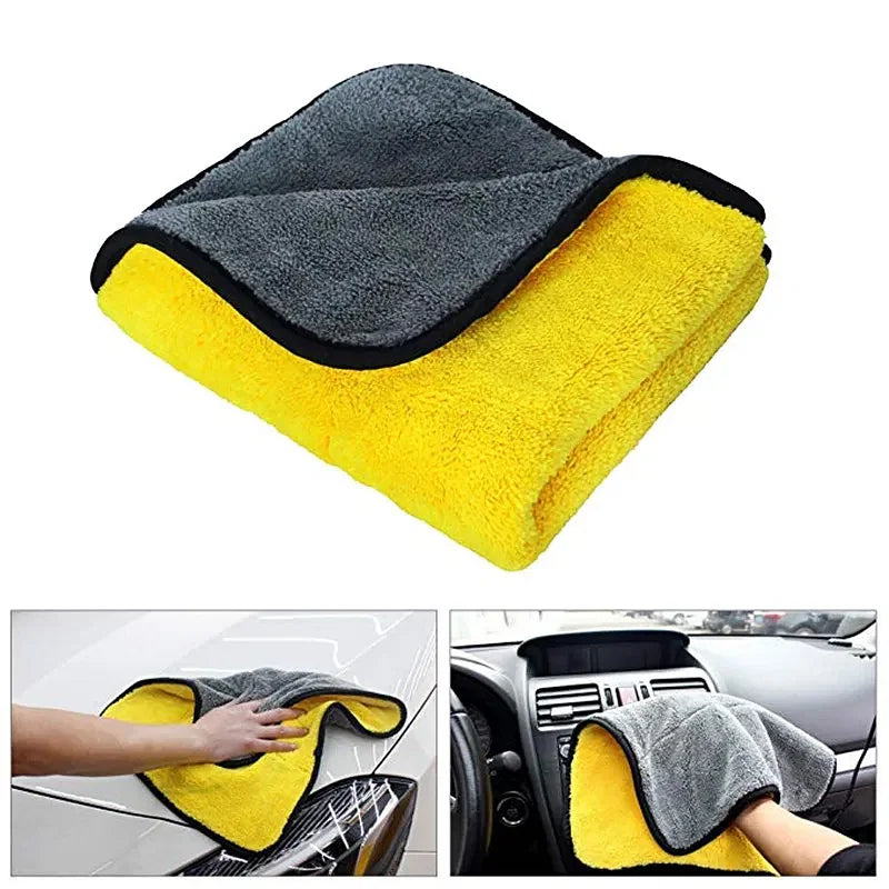 Color: Yellow - Car Wash Microfiber Towel Car Cleaning Drying - Premium Exterior Parts from JCING - Just $8.09! Shop now at Rapidvehicles