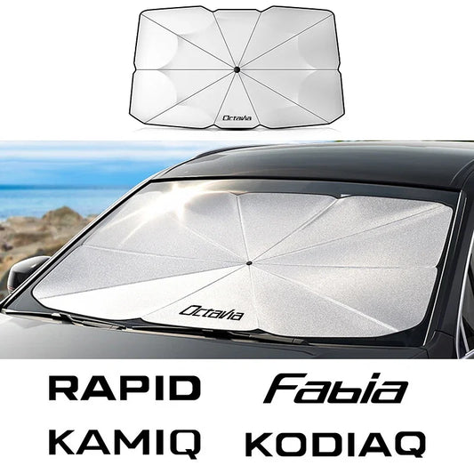 Color: Silver - Car Windshield Sunshade Umbrella Car Front - Premium Exterior Accessories from NoEnName_Null - Just $33.99! Shop now at Rapidvehicles