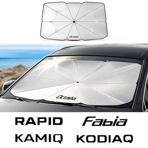 Color: Red - Car Windshield Sunshade Umbrella Car Front Shading - Premium Exterior Accessories from NoEnName_Null - Just $27.99! Shop now at Rapidvehicles