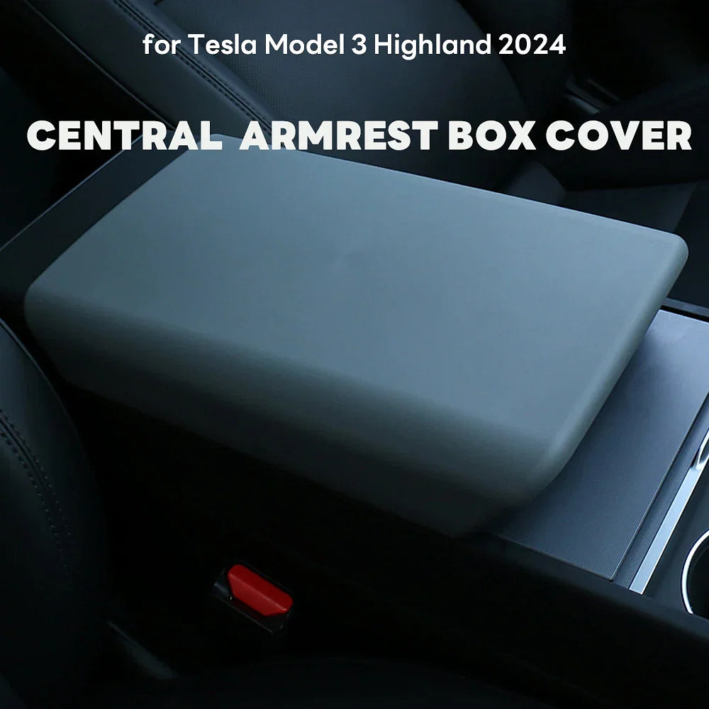 Color: Black - for Tesla Model 3 Highland 2024 TPE Soft Case Car Center Console Arm Rest Lid Auto Central Armrest Box Pad Cover Accessories - Premium New Energy Vehicle Parts & Accessories from TEKSY - Just $29.30! Shop now at Rapidvehicles