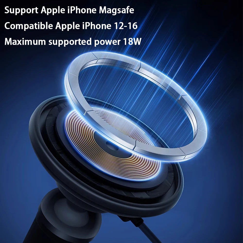 for Maserati Quattroporte M156 2014-2024 Center Console Storage Car Wireless Mobile Phone Charger QI 18W Magsafe Fast Charging