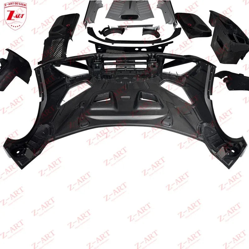 Z-ART STO Dry Carbon Fiber Body Kit For Lamborghini Huracan LP580 LP610 Prepreg Carbon Fiber Wind Spoiler Kit For Huracan EVO