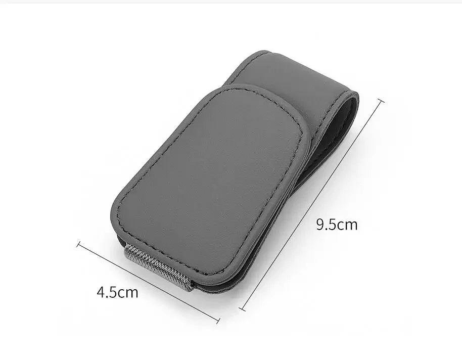 Color Name: Black - Sunglasses Holders for Car Sun Visor, Leather - Premium Interior Accessories from NoEnName_Null - Just $19.99! Shop now at Rapidvehicles