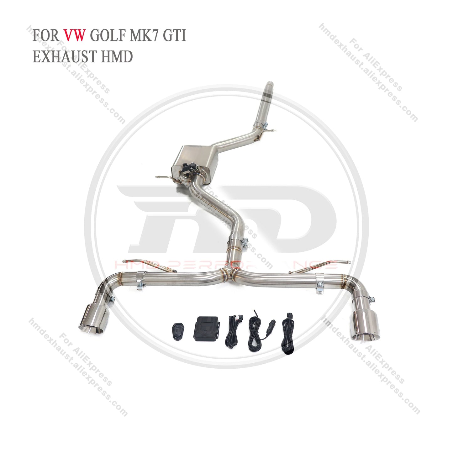 HMD Exhaust System Stainless Steel Performance Catback for Volkswagen Golf GTI MK7 2.0T Muffler With Single Valve