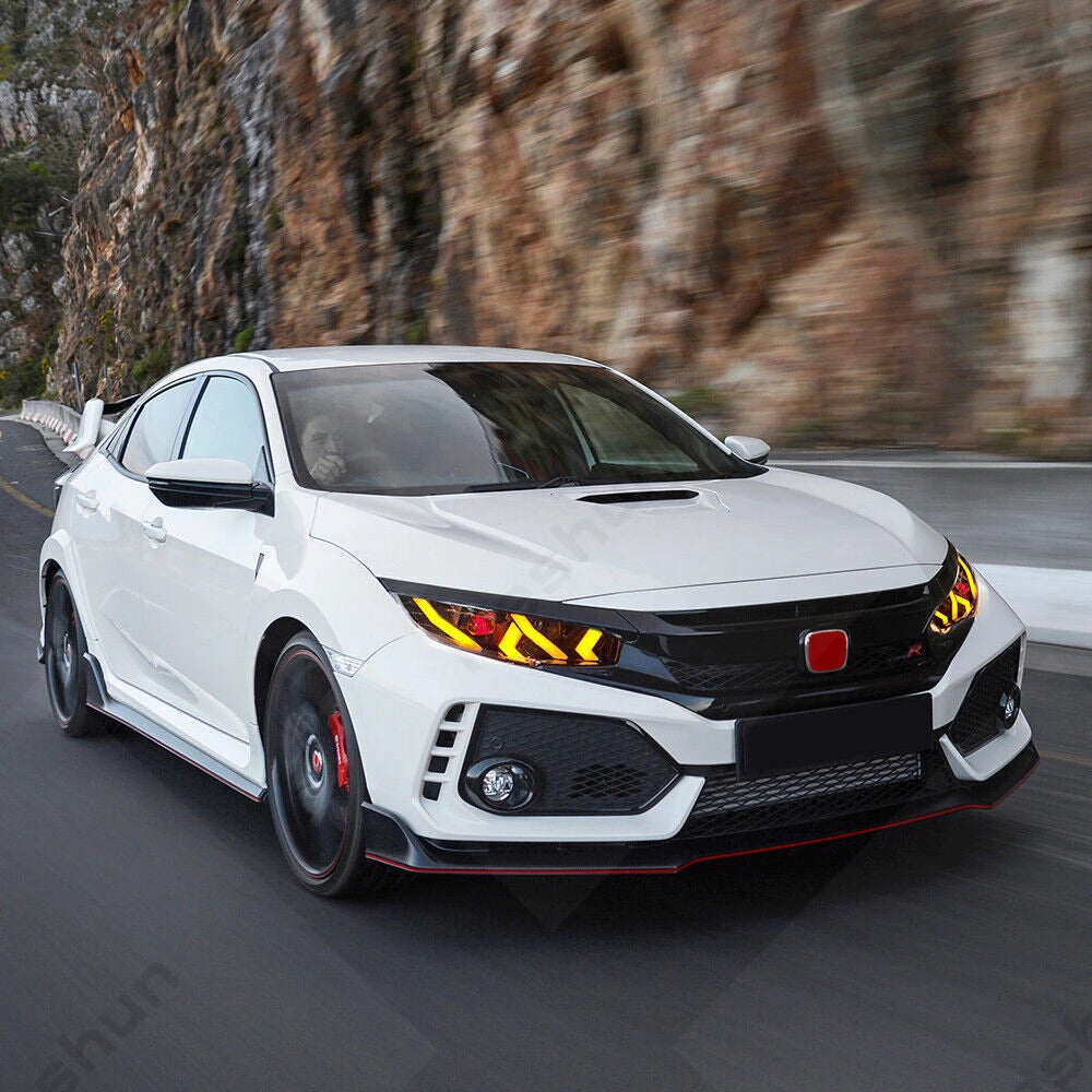 Pair Led Headlights For Honda Civic 2016-2021 Sedan Hatchback Hatch Type R Touring LX EX EX-L Sport FK7 FK8 10th Head Light Lamp