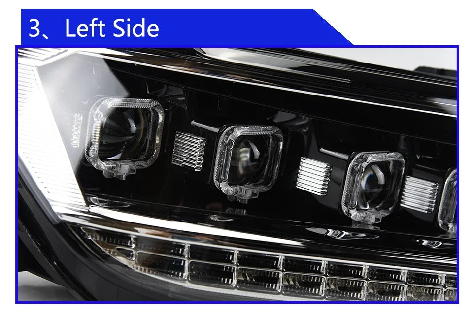 Car Front Lamps for VW Tiguan L 2017-2021 LED Auto Headlights Assembly Upgrade Bugatti Style 4 Projector Lens Accessories