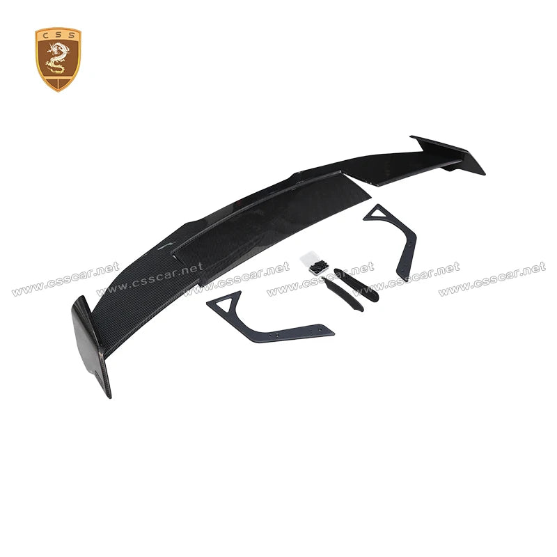 CSS Design Dry Carbon Fiber High Tail Wing Car Accessory For Lotus Emira MK 2 Style Auto Rear Bumper Trunk Roof Spoiler Brackets
