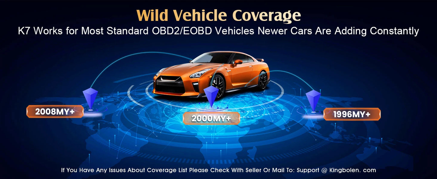KINGBOLEN K7 Car Diagnostic Tools All System ECU Coding Bidirectionnal 28 Service FCA OBD2 Scanner Lifetime Free Update PK MAX 2