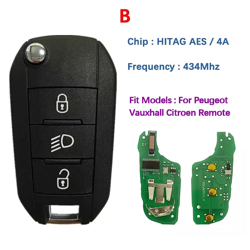 Color: GRAY, Number of Buttons: 5 Buttons - CN009050 Replacement Smart Flip Key For P-eugeot 3008 Rifter Expert 2017-2019 Citroen Remotes HUF8435 HITAG AES / 4A CHIP 433Mhz - Premium Car Lock System from NoEnName_Null - Just $24.89! Shop now at Rapidvehicles