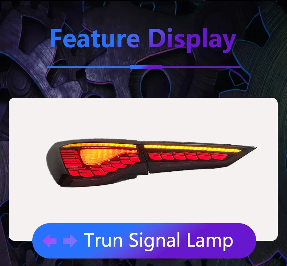 Car Taillights for Bmw 4 Series 2020-2023 Led Auto Back Lamps Assembly Upgrade Dragon Scale Design Style Turn Signal Accessories