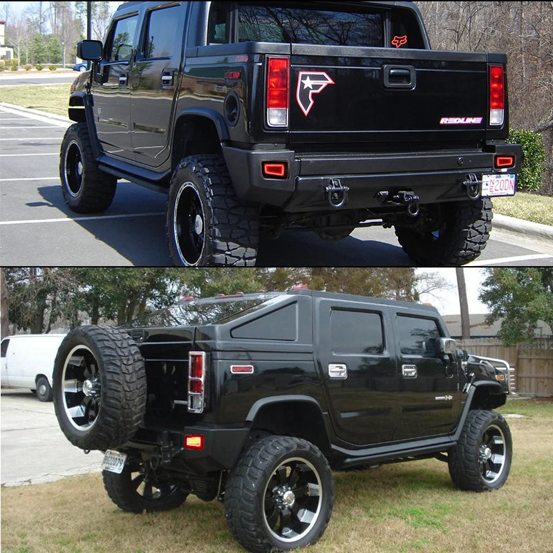 Red LED Car Rear Bumper Reflector Light For 2005-2009 Hummer H2 Rear Fog Light, Brake Tail Lights and Dynamic Turn Signal Light