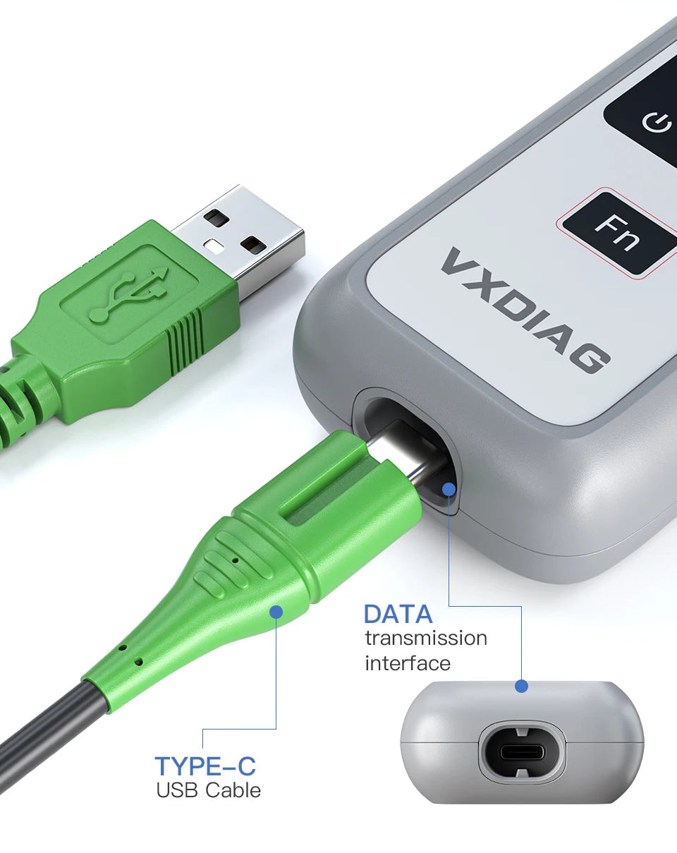 VXDIAG VCX SE J2534 Passthru Programmer OEM Reprogramming Diagnostic Tool for 11+ Brands for Mercedes Benz VW BMW JLR Porsche