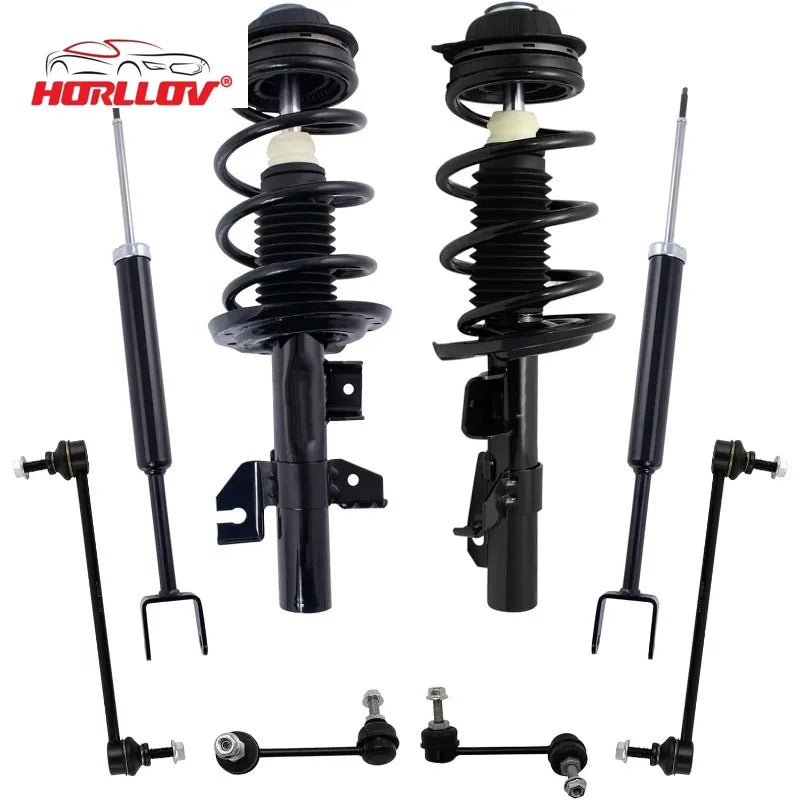 Front and Rear Suspension Kit Complete Strut & Coil Spring Assembly Shock Absorber Sway Bar Stabilizer Link for Dodge Dart