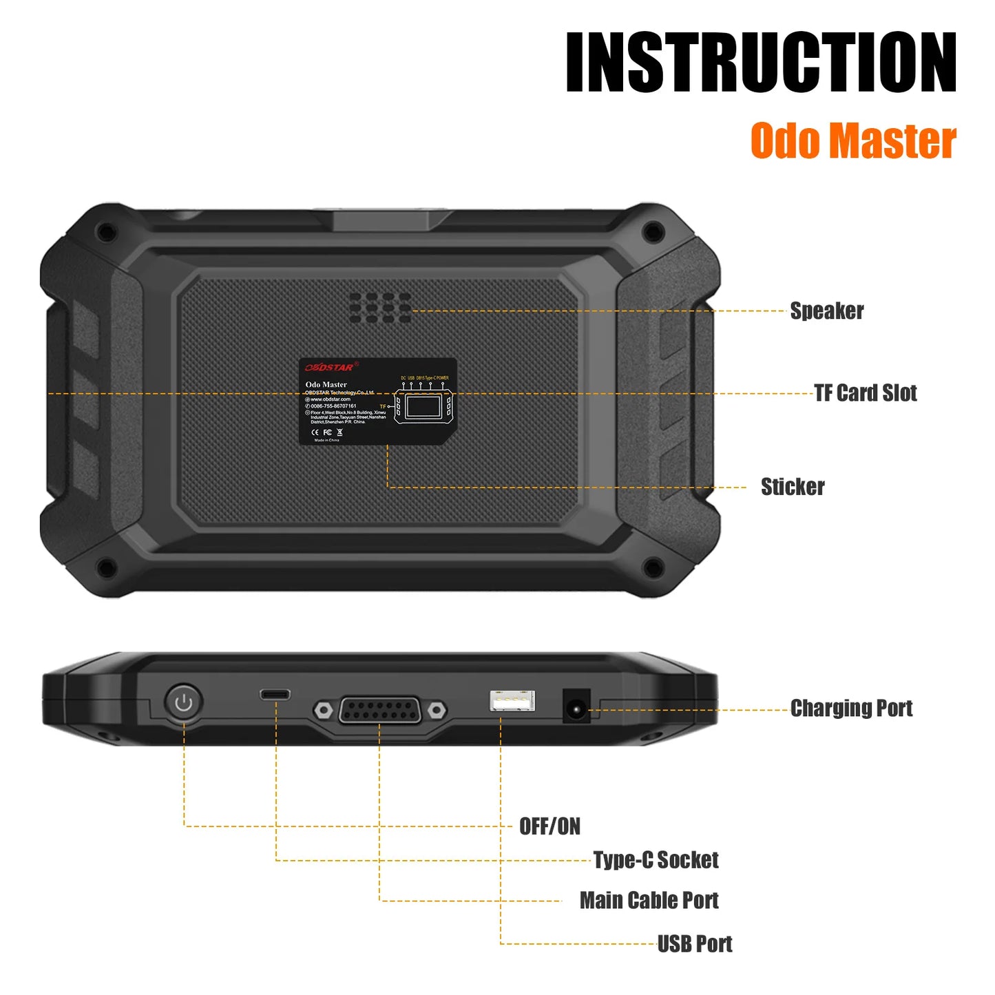 OBDSTAR Odo Master Odomaster Full Version Cluster Calibration and Oil Service Reset Support for Honda/Ducati/KTM Free FCA 12+8