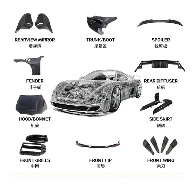 For Lotus Emira 2021 2022 2023 2024 Real Forged Carbon Fiber Car Rear Wing Trunk Lip Spoiler