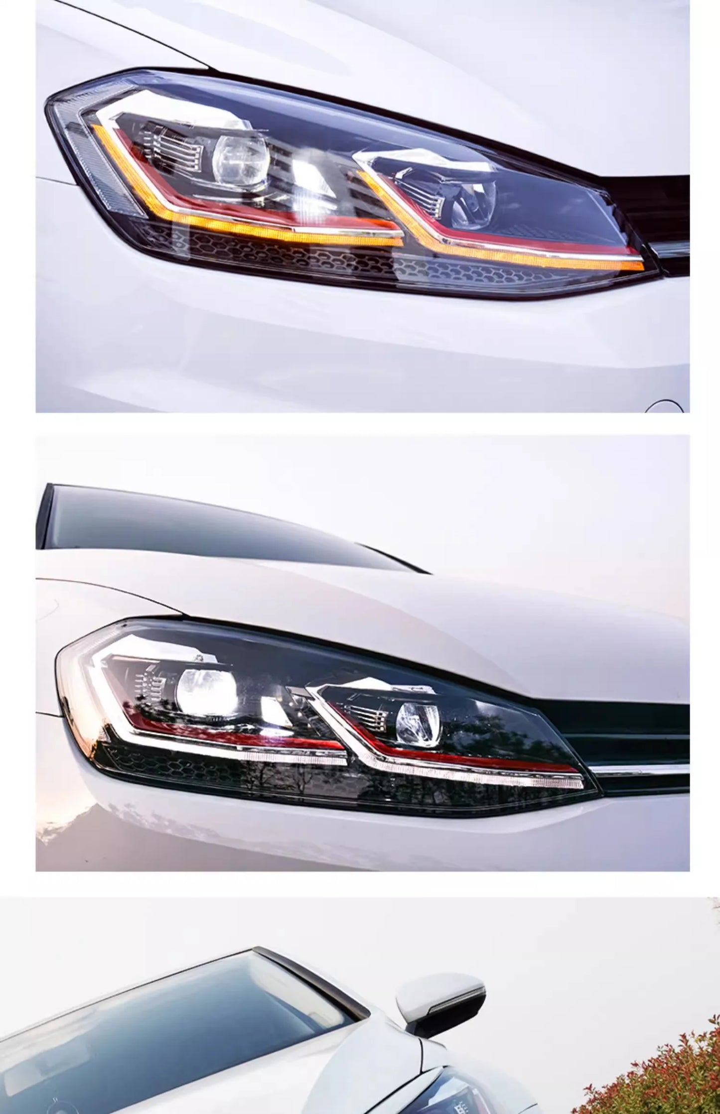 Headlight for Volkswagen vw Golf 7.5 14-20 Modified LED Head Lamp Dynamic Signal Lens Automotive Accessories