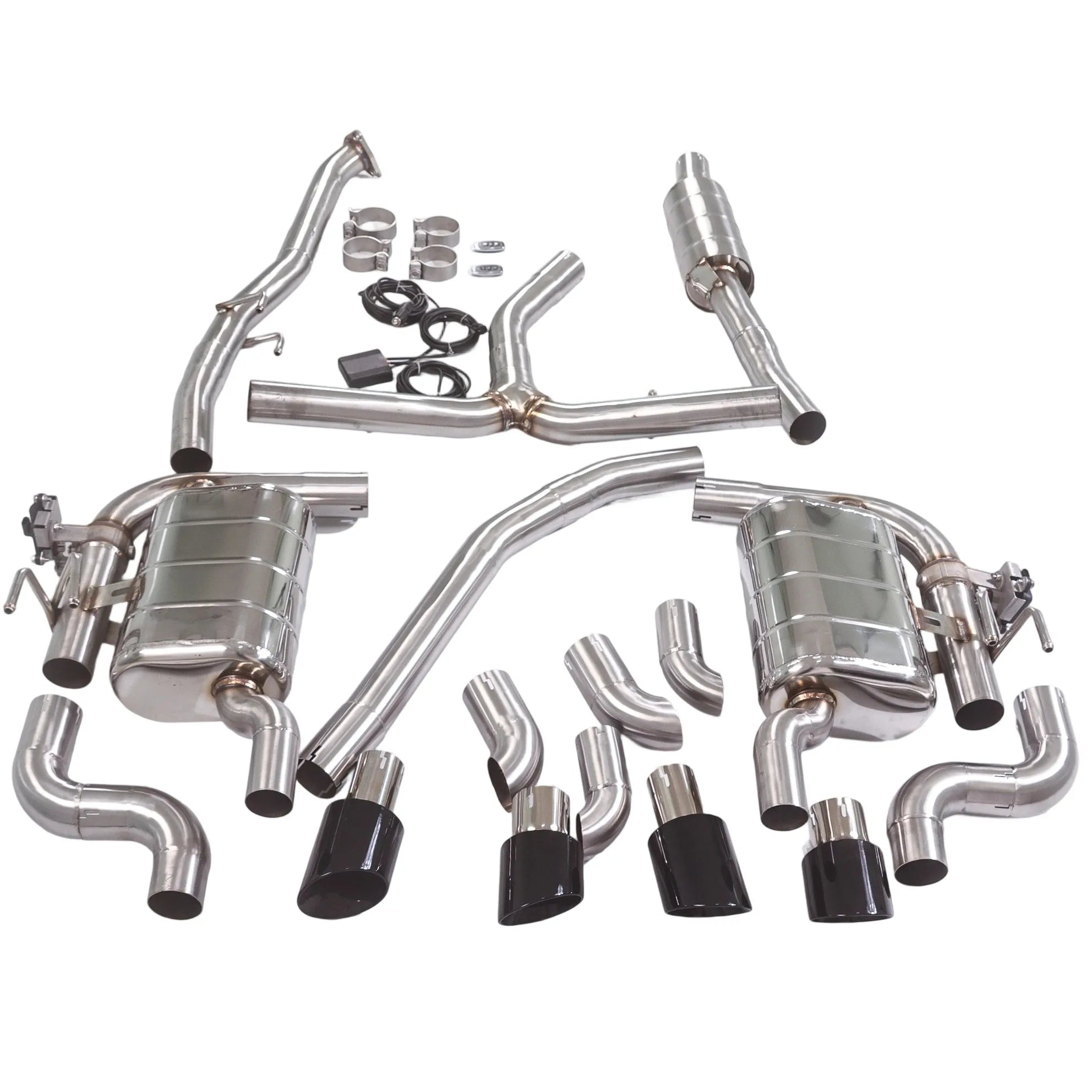 GFC Catback Exhaust Muffler for 2018 10th Gen Honda Civic FC1 1.5T, Car Electric Valve Exhaust System Made of Stainless Steel
