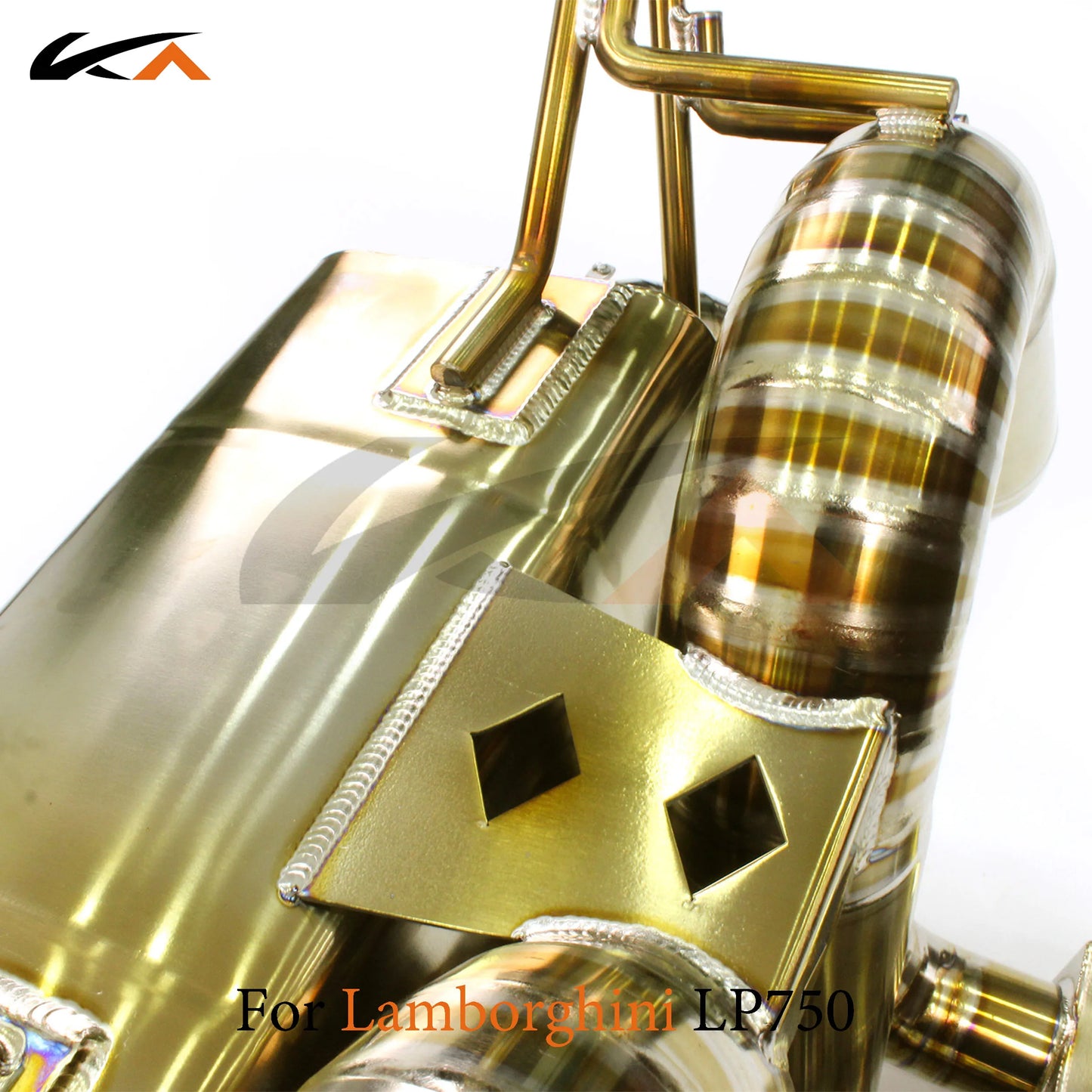 KA Tuning exhaust system parts titanium alloy catback for Lamborghini LP750 rear section performance muffler valve