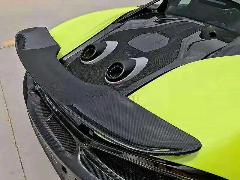 For McLaren 540C 570S Upgrade Body Kit Dry Carbon Fiber Engine Compartment Cover Rear Spoiler Exhaust Appearance-Exclusive 600LT