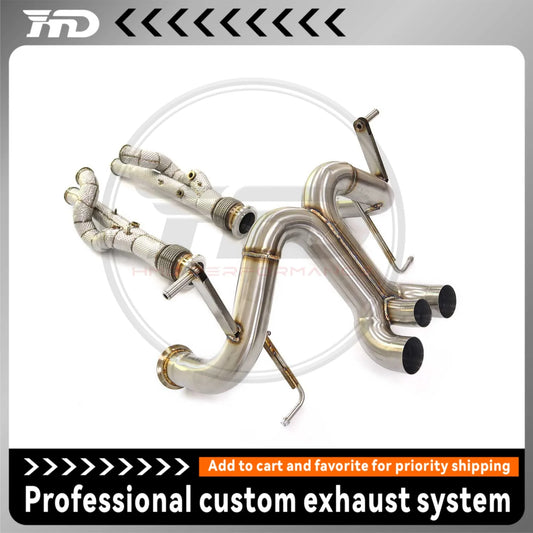 HMD Exhaust System Stainless Steel Performance Catback full sets for Lamborghini Aventador LP740 6.5 without valve