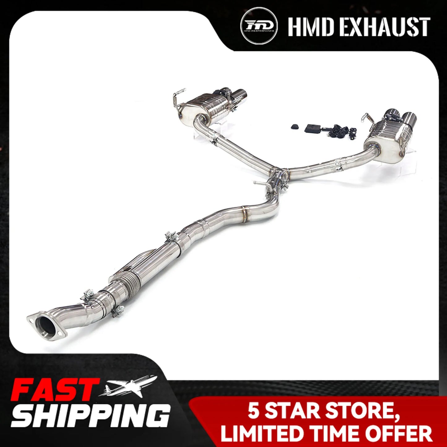 HMD Stainless Steel Exhaust System Performance Catback Is Suitable For 2024+ Subaru WRX 2.4T Car Muffler