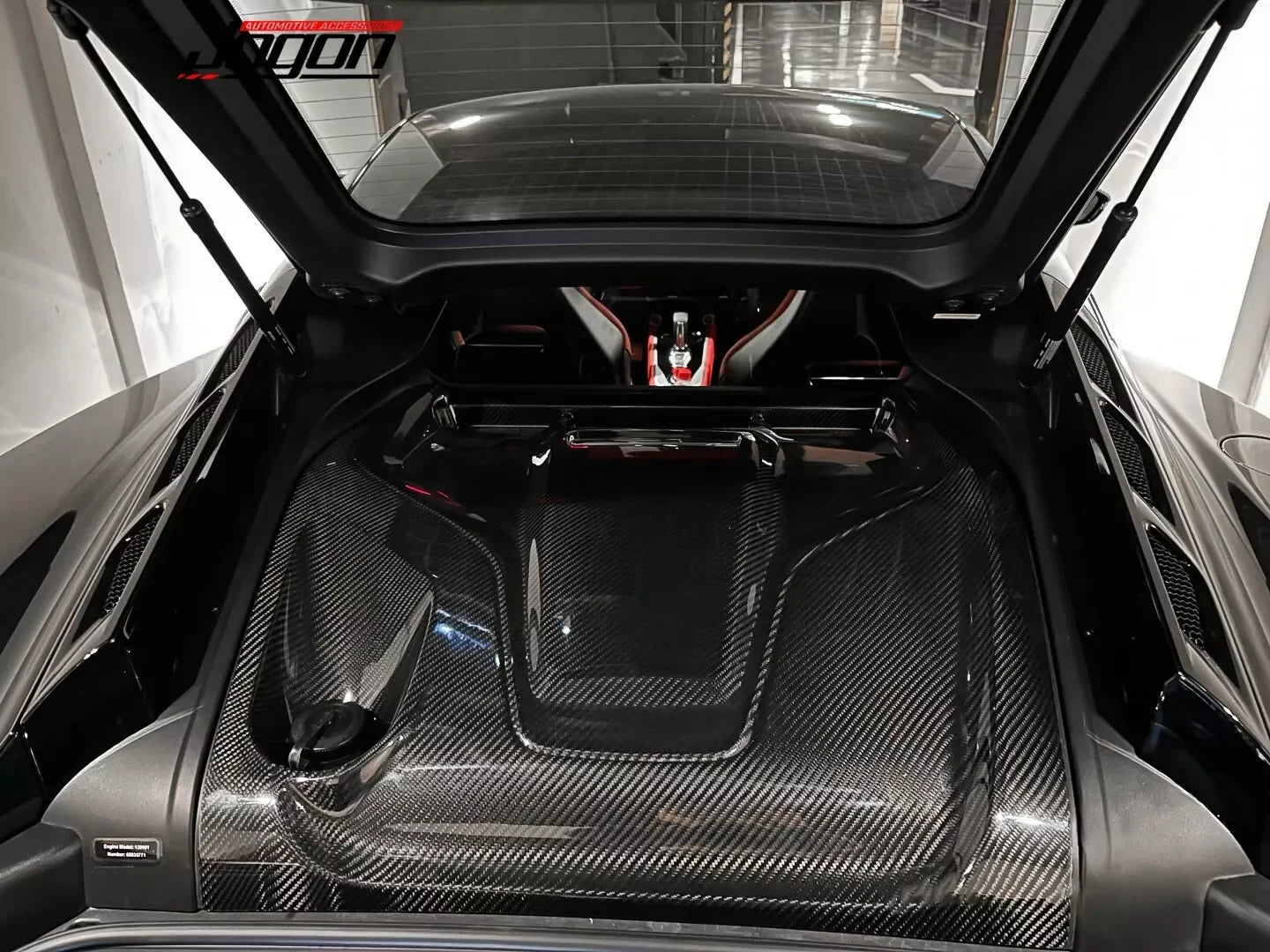 Dry Carbon Fiber Car Racing Engine Bay Engine Bonnet Decor Performance Cover Trim For Lotus Emira I4 AT 2023-2024 Accessories