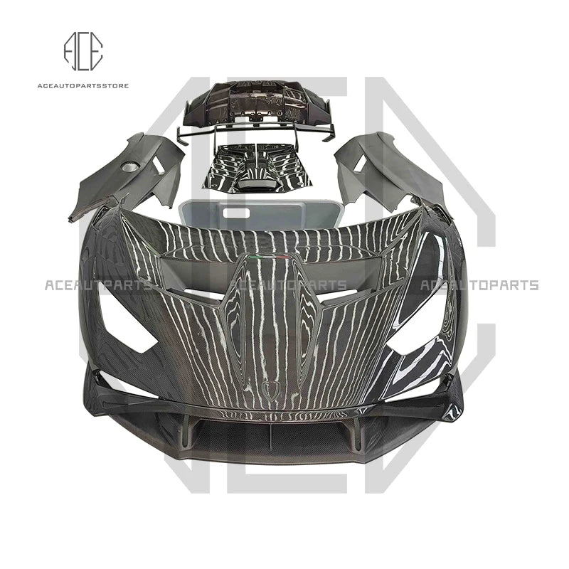 Lp580 Lp610 EVO Dry Carbon Fiiber Body Kit for Lamborghini Huracan Front and Rear Bumper Lip Diffuser Spoiler Engine Hood Cover
