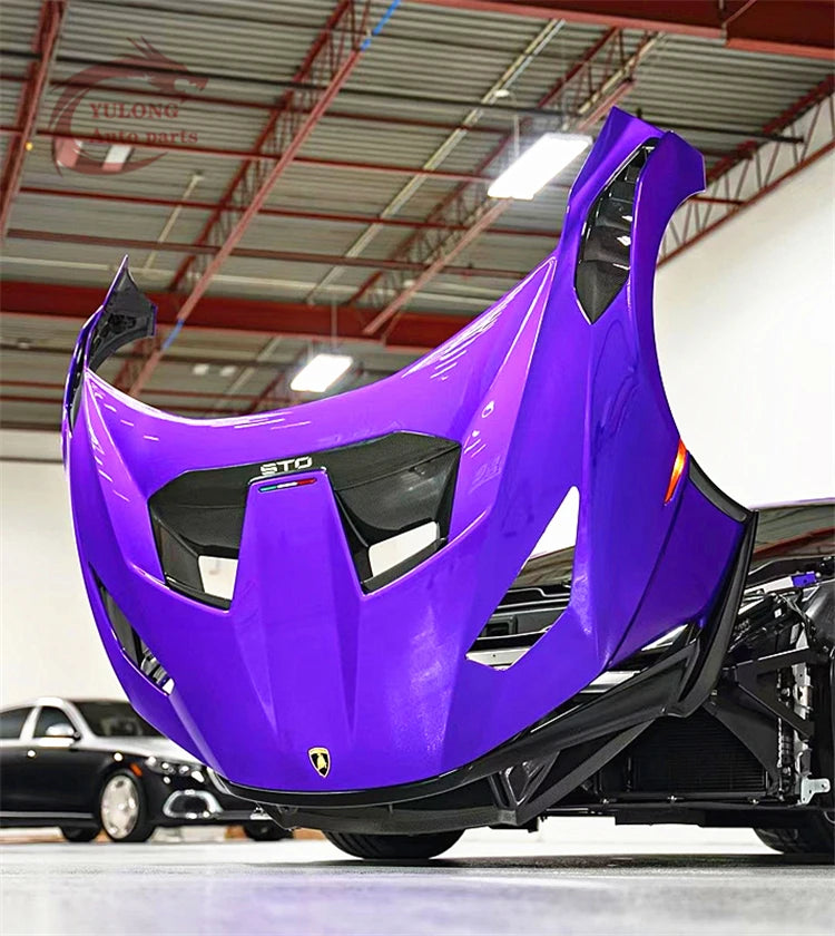 New product STO style hot pressed dry carbon fiber body kit front bumper rear bumper cover for Lamborghini Huracan LP580 LP610