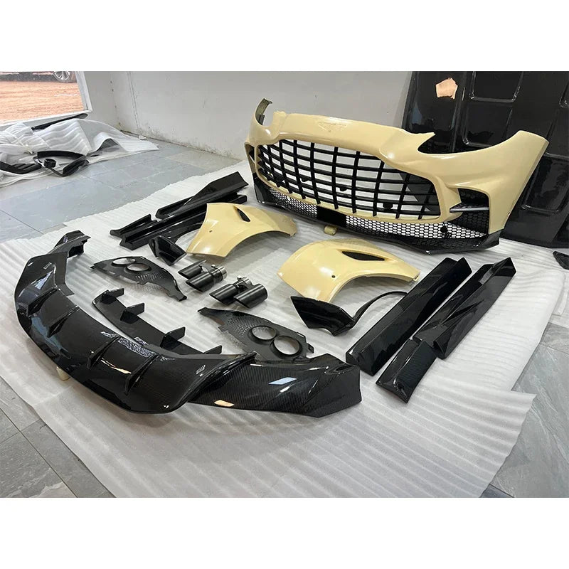 Dry Carbon Fiber Material For Aston Martin DBX Upgrade 707 Style Body Kit Front Bumper Side Skirts Rear Diffuser Top Wing