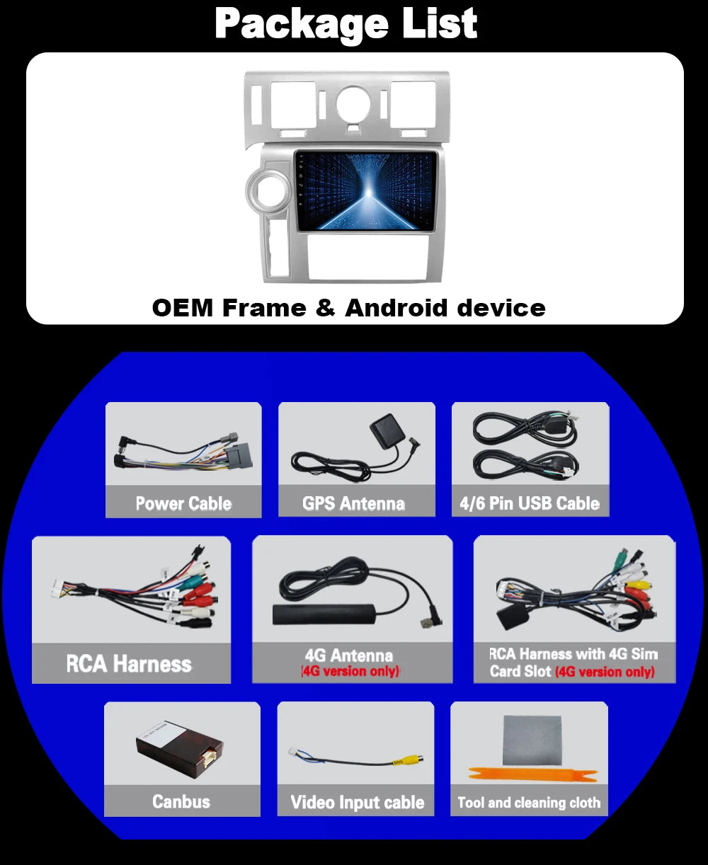 Car Radio Android 14 For Hummer H2 E85 2007 - 2009 Carplay Stereo DVD No 2din Autoradio Multimedia Bluetooth Navigation GPS WIFI