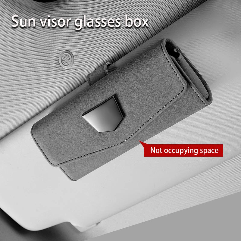 Color Name: Brown, Ships From: CHINA - Car Accesories Organizer boxes car organizer Car Glasses Holder Glasses case Case for glasses Sun Visor Case Storage Box Sunshad - Premium Interior Accessories from NoEnName_Null - Just $24.99! Shop now at Rapidvehicles