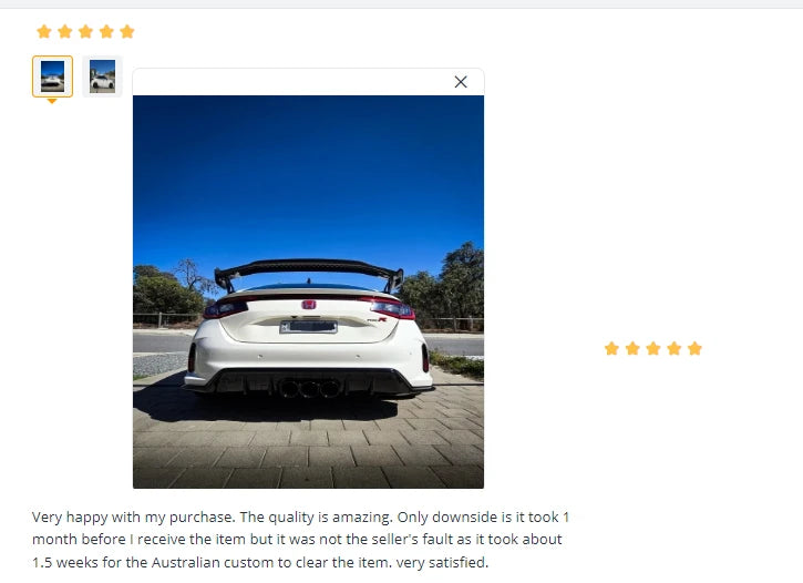 For 2022+ Honda Civic Hatchback FL5 Type-R Rear Trunk Spoiler Wing Carbon Fiber