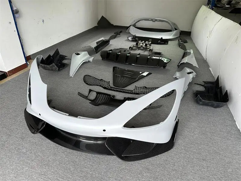 New McLaren 720S Bodykit Carbon Fiber 765LT Includes Front Bumper Side Skirt Rear Bumper Rear Wing Fender Exhaust All New