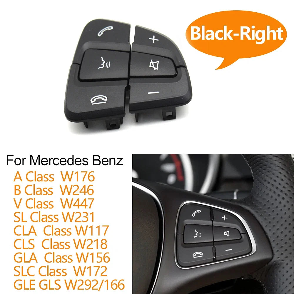 Color: Red - Car Steering Wheel Menu Control Switch Buttons For Mercedes Benz A B GLA GLS GLE V Class W176 W246 W156 W166 W292 W117 W218 W231 - Premium Interior Parts from NoEnName_Null - Just $34.82! Shop now at Rapidvehicles