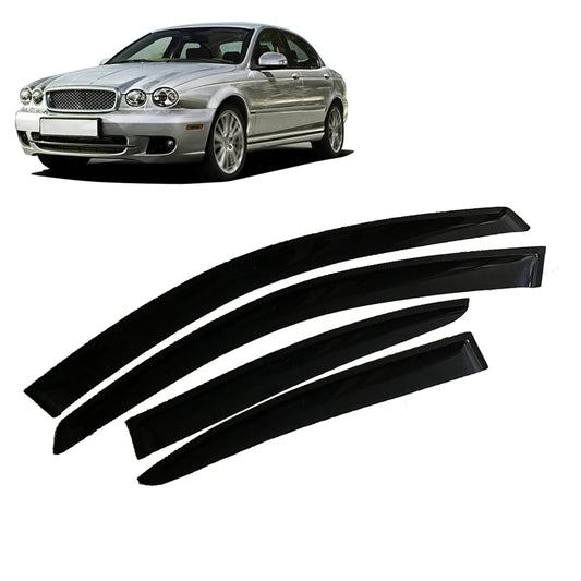 Window Visor for JAGUAR X-TYPE 2002 2003 2004 2005 2006 2007 2008 2009 2010 2011 Wind Deflectors Rain Guards Door Visor Vent