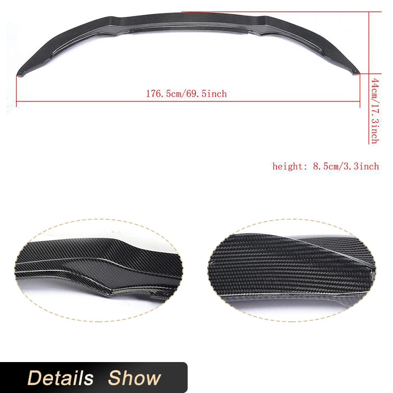 For BMW F80 M3 F82 F83 M4 2014-2019 Carbon Fiber Car Front Bumper Lip Spoiler Add On Racing Front Lip Chin Apron Body Kit