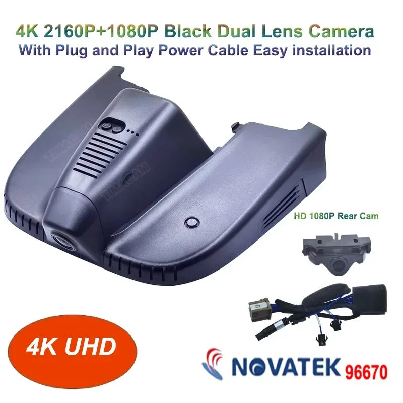 TIMACAM 4K Dash Cam 2K Car DVR Camera for ALFA ROMEO Stelvio Quadrifoglio Giulia Quadrifoglio GTA Veloce 2016-2023 Easy Install