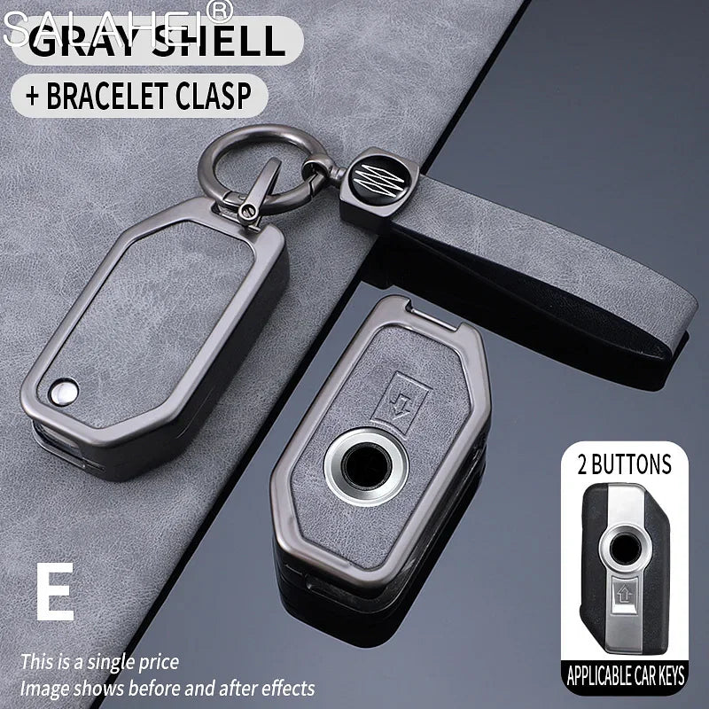 Color Name: GRAY - Key Case Skin Cover for BMW R1250GS R1200GS - Premium Interior Accessories from salahei - Just $31.49! Shop now at Rapidvehicles