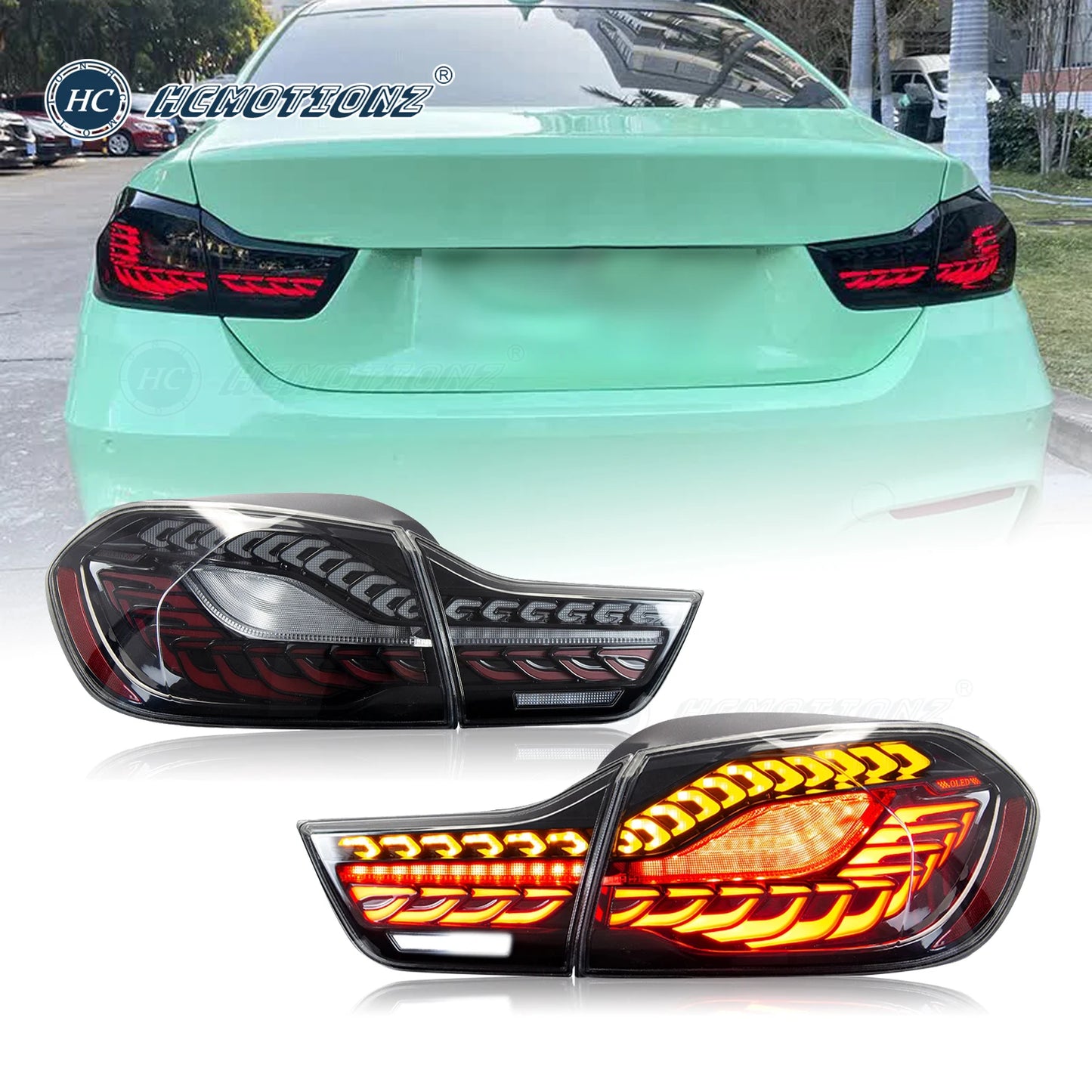 HCMOTIONZ LED Tail Lamp for BMW M4 2014-2020 Car Rear Back Light Assembly F32 F82 F83 F33 F36 420i Models 4 Series U.S. Shipment