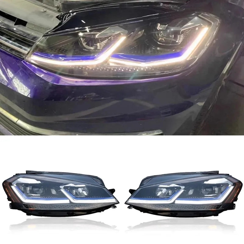 Headlight for Volkswagen vw Golf 7.5 14-20 Modified LED Head Lamp Dynamic Signal Lens Automotive Accessories