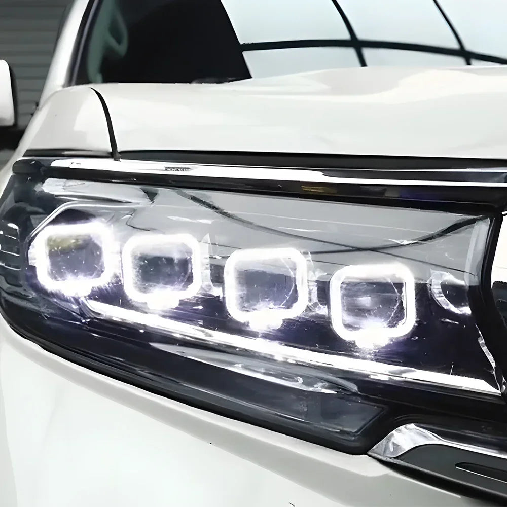 Auto Headlight For Toyota Prado 2018-2023 LED Car Front lamps Assembly Upgrade Bugatti Design Four Projector Lens Accessories