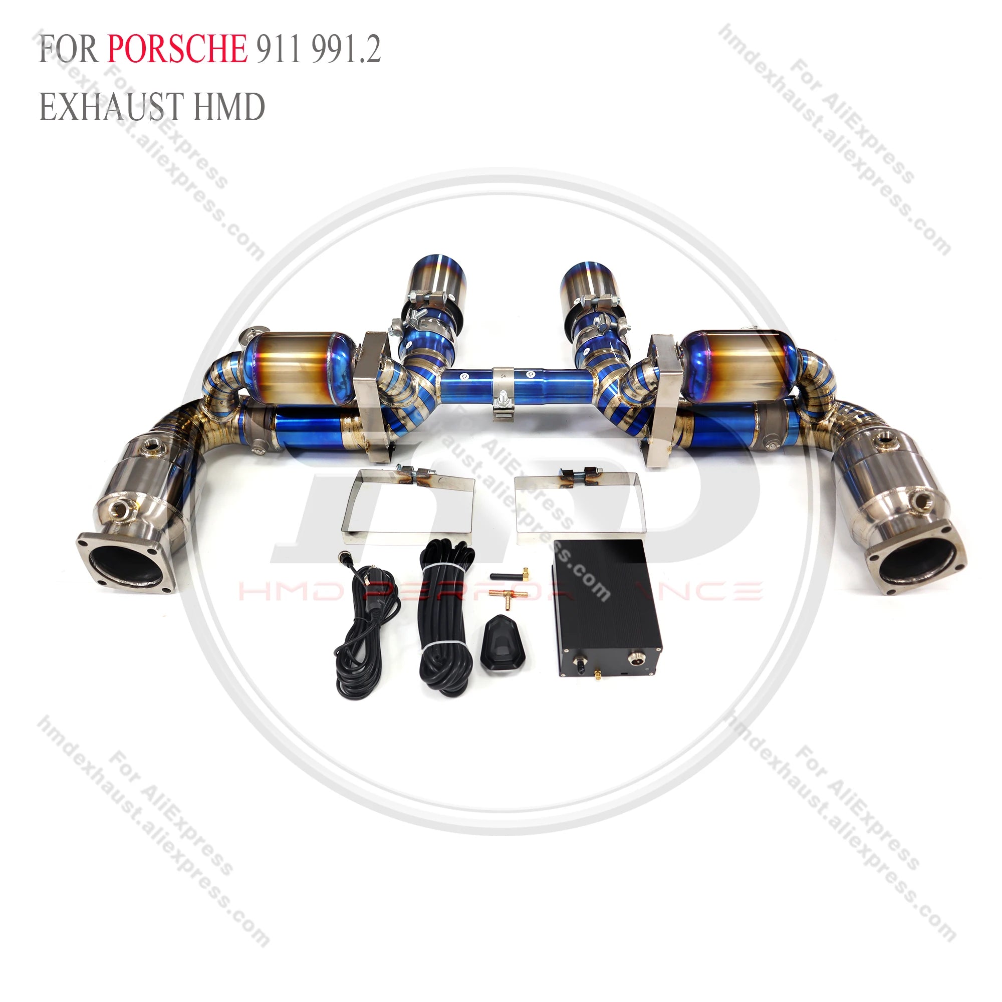 HMD Exclusive customization Exhaust System Titanium alloy High Flow Downpipe and catback for Porsche 911 991.2 with GT3
