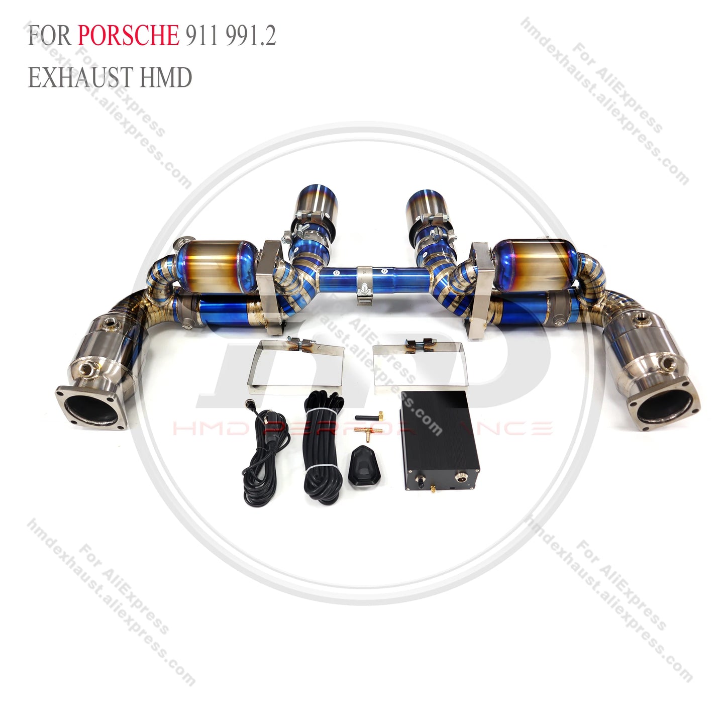 HMD Exclusive customization Exhaust System Titanium alloy High Flow Downpipe and catback for Porsche 911 991.2 with GT3