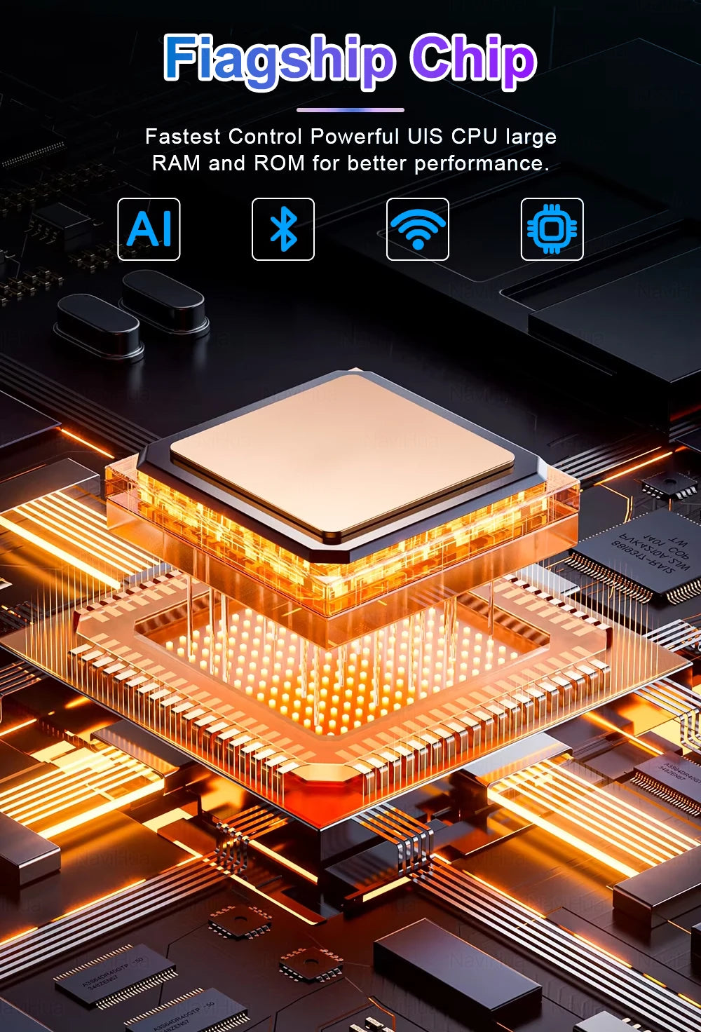 NaviHua New Upgrade Car Interior  For Porsche Panamera 2010-2016 Android Car Radio LCD Console Climate Control Panel Stopwatch