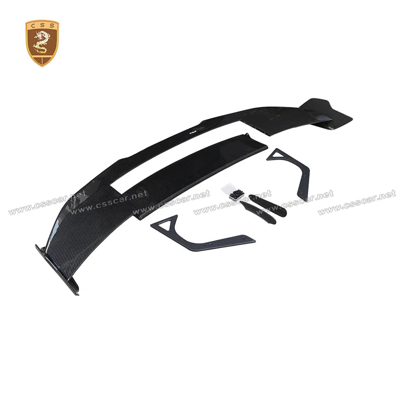 CSS Design Dry Carbon Fiber High Tail Wing Car Accessory For Lotus Emira MK 2 Style Auto Rear Bumper Trunk Roof Spoiler Brackets