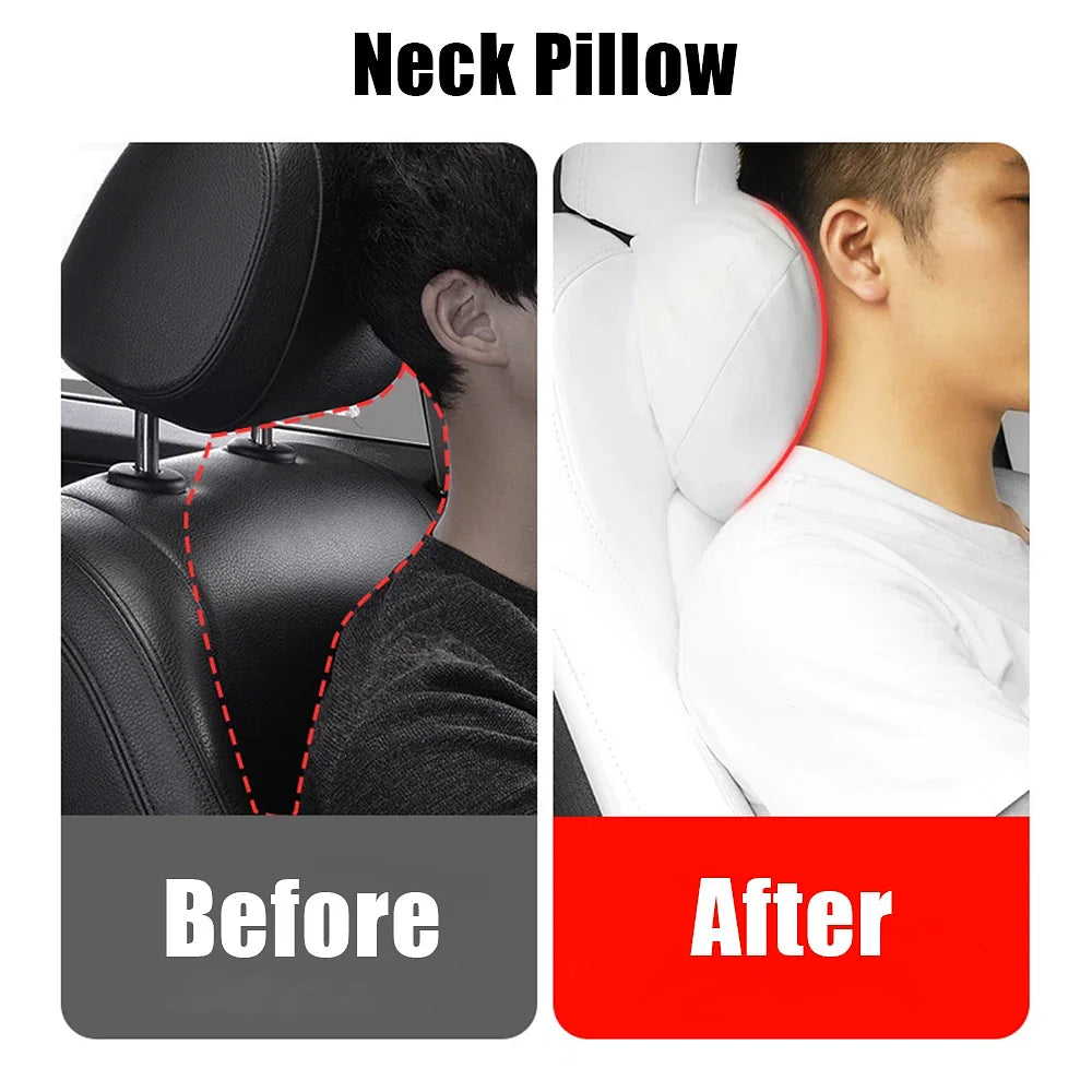 Color: WHITE - 1 Pc For Tesla Model 3 Y Headrest Soft Comfortable Cushion Universal For Head Lumbar Relief Support Car Neck Waist Pillows - Premium Interior Accessories from LEEPEE - Just $32.98! Shop now at Rapidvehicles