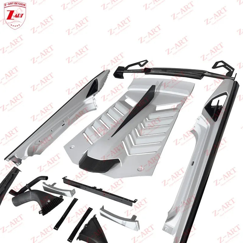 Z-ART STO Dry Carbon Fiber Body Kit For Lamborghini Huracan LP580 LP610 Prepreg Carbon Fiber Wind Spoiler Kit For Huracan EVO